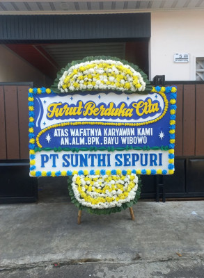 Papan Bunga Duka di Haruai
